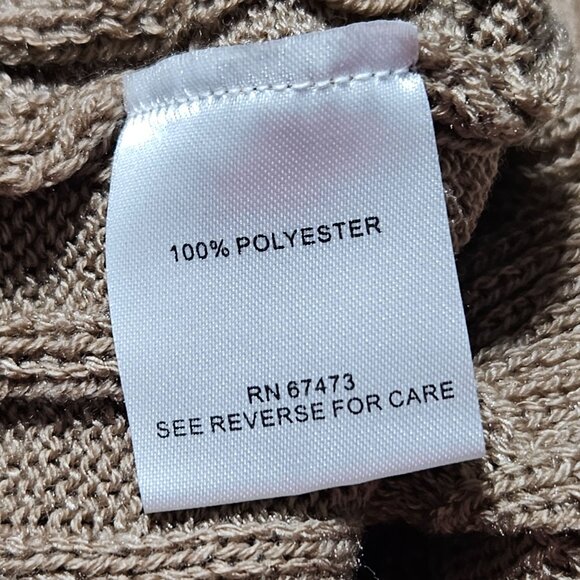 Taylor Brown Cable Knit Sweater Dress Size Medium Ruffled Hem Y2K Holiday Party - Picture 5 of 5